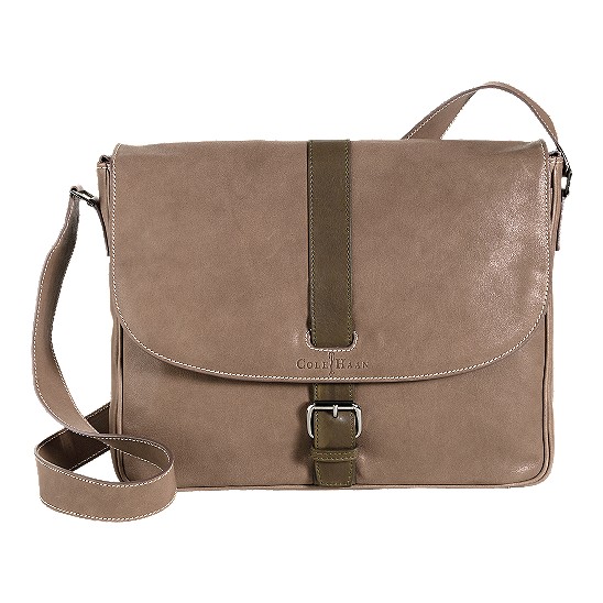 Cole Haan Trovato Messenger Taupe/Olive Outlet Online