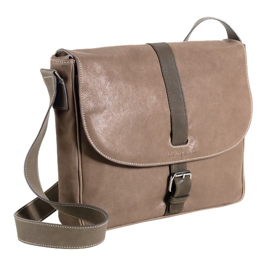 Cole Haan Trovato Messenger Taupe/Olive Outlet Online