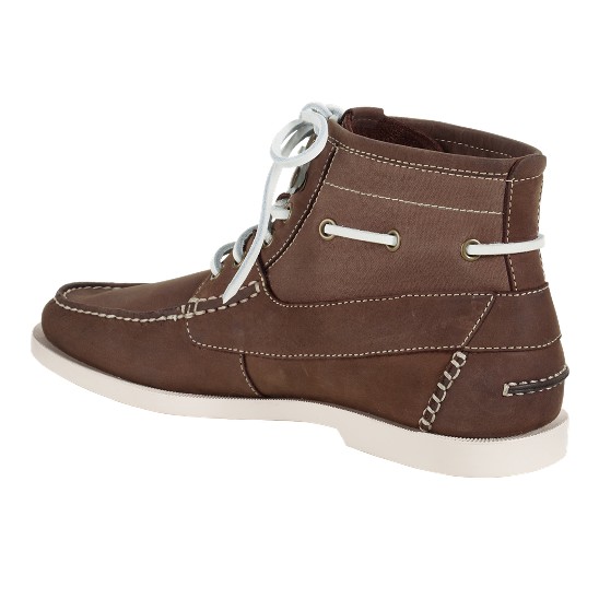 Cole Haan Air Yacht Club Boot Mahogany/Spice Canvas Outlet Online