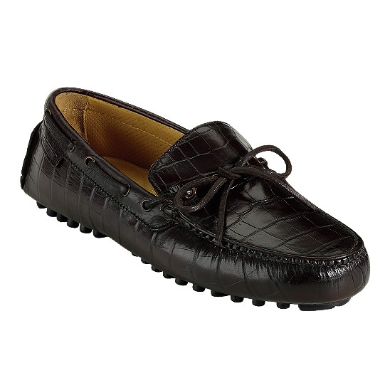Cole Haan Air Grant Driving Moccasin Dark Brown Croc Print Outlet Online