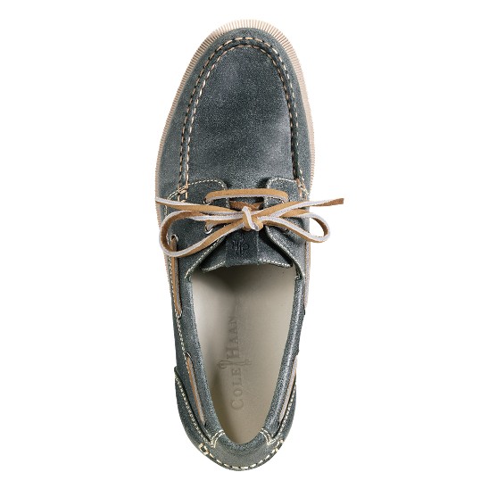 Cole Haan Air Yacht Club Boat Teal Suede Outlet Online