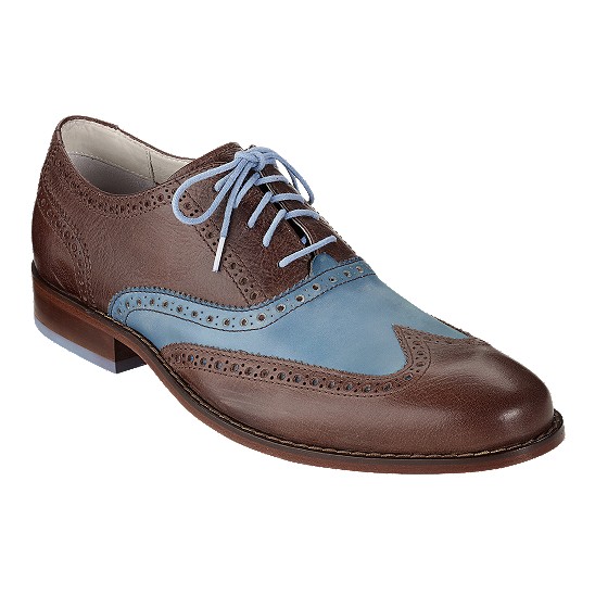 Cole Haan Air Colton Casual Wingtip Chestnut/Ashley Blue Outlet Online