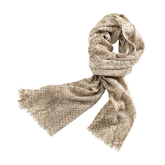 Cole Haan Python Print Scarf White Pine/Cove Outlet Online
