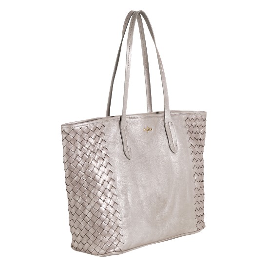 Cole Haan Victoria Leather Tote Platinum Outlet Online