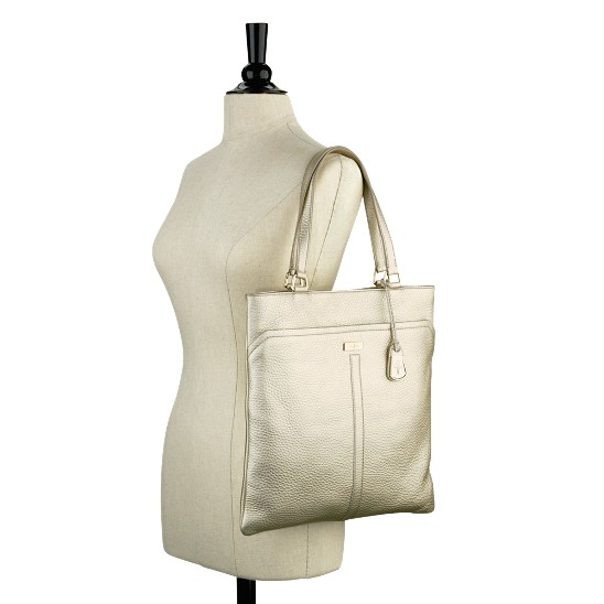 Cole Haan Village Marcy Market Tote White Gold Outlet Online