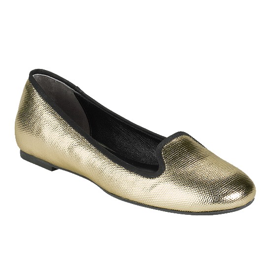 Cole Haan Air Morgan Slipper Ballet White Gold Metallic Canvas Outlet Online