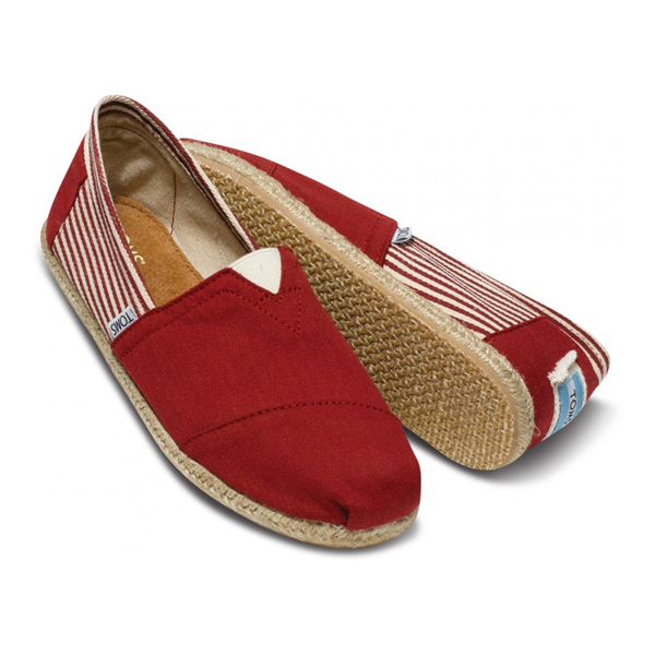 Toms Red University Rope Sole Men Classics Outlet Online