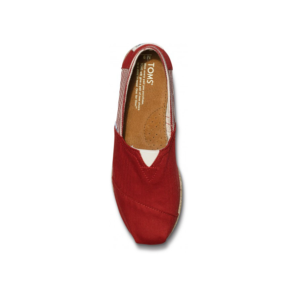 Toms Red University Rope Sole Men Classics Outlet Online