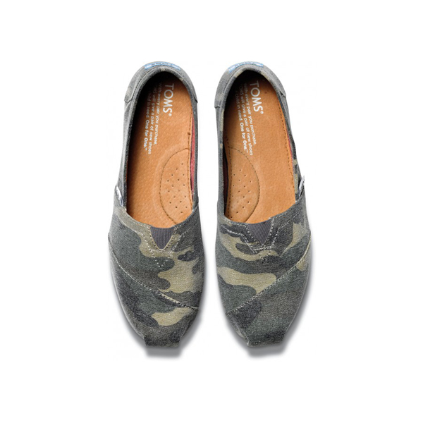 Toms Washed Camo Canvas Women Classics Outlet Online