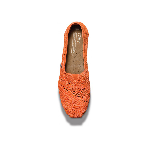 Toms Neon Coral Crochet Women Classics Outlet Online