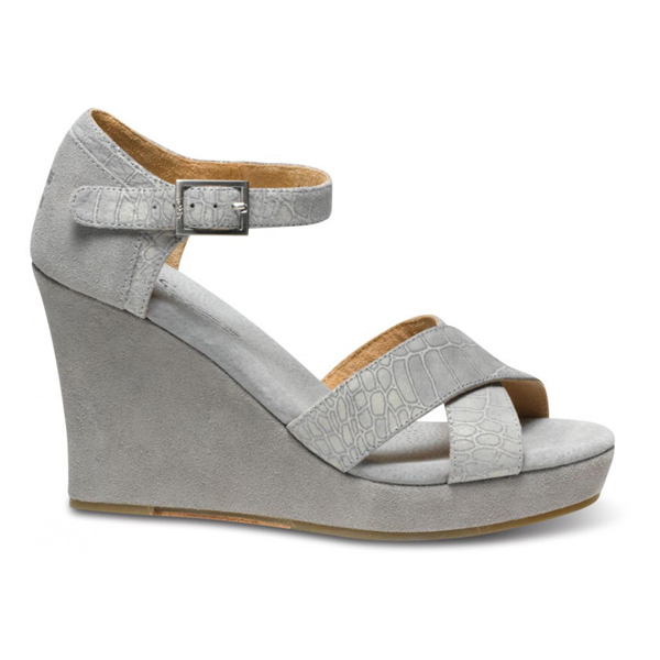 TOMS+ Serpentine Grey Strappy Wedge Outlet Online