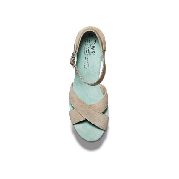 TOMS+ Nude Mint Strappy Wedges Outlet Online